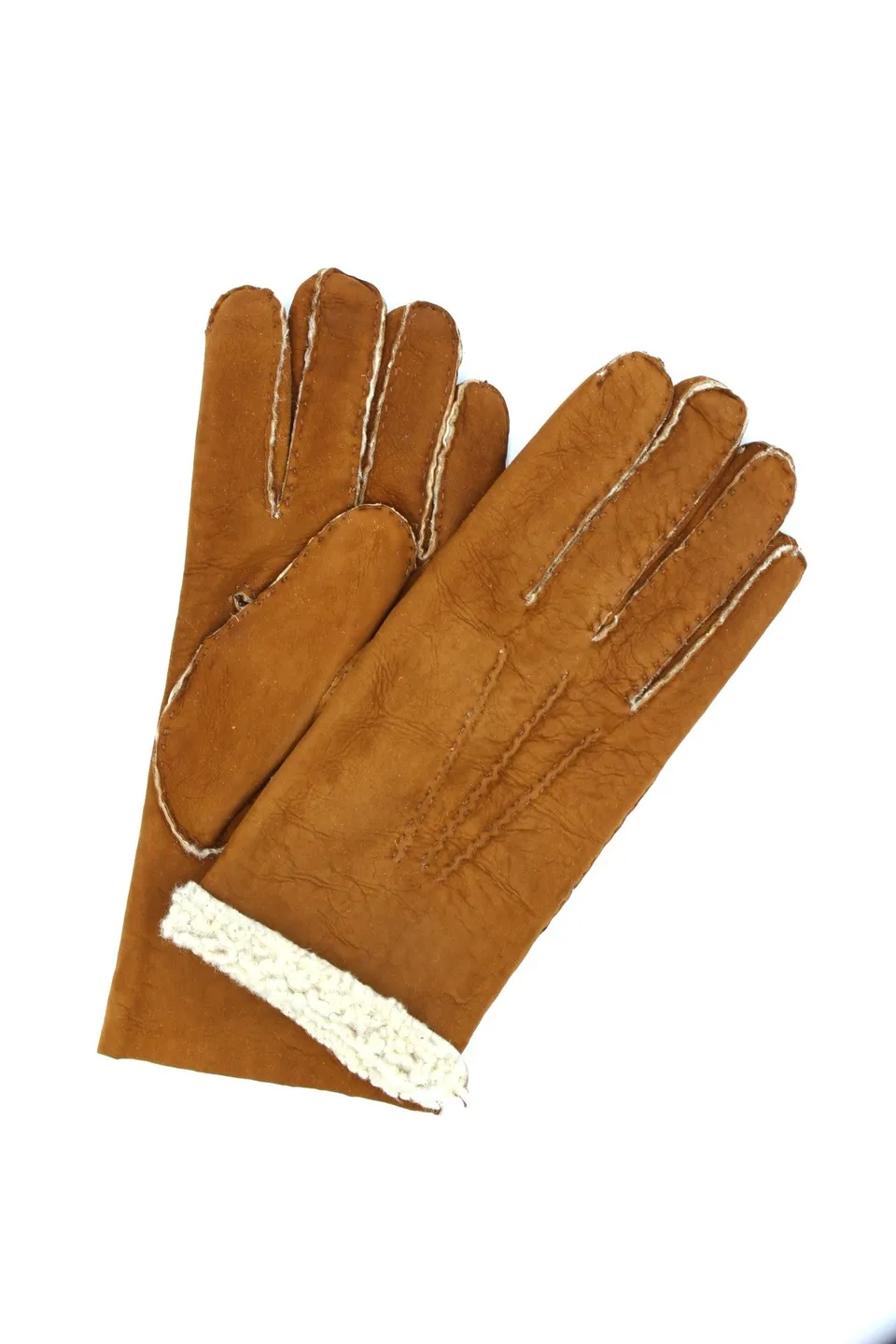 sermoneta-gloves-guanto-artik-in-pelle-di-montone-rovesciato-tan image 1