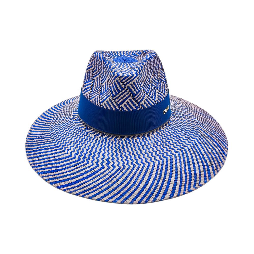 doria-1905-karen-cappello-drop-donna-in-panama-brisa-blu-e-beige-tesa-larga image 2