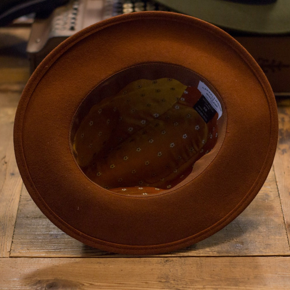 cappellificio-biellese-1935-fedora-arancione-spicy-con-fodera-in-seta image 2