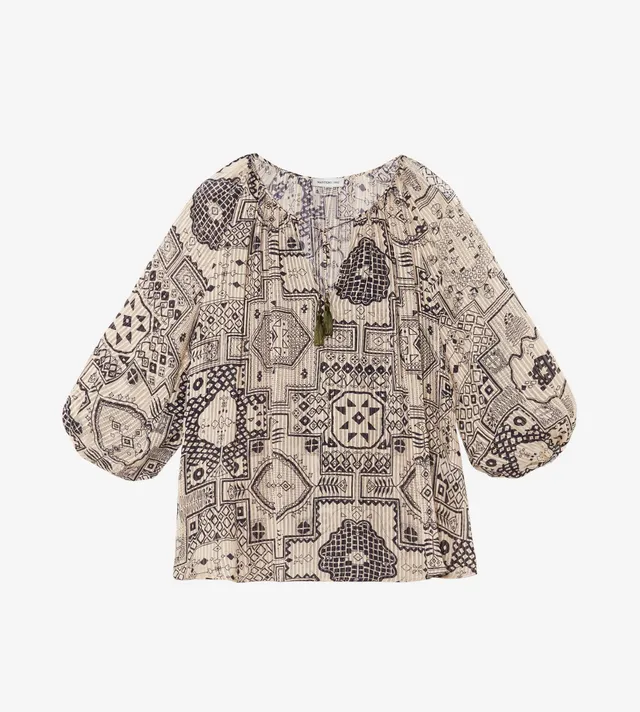mantero-1902-lolita-blusa-manica-raglan-in-seta-e-lurex image 1
