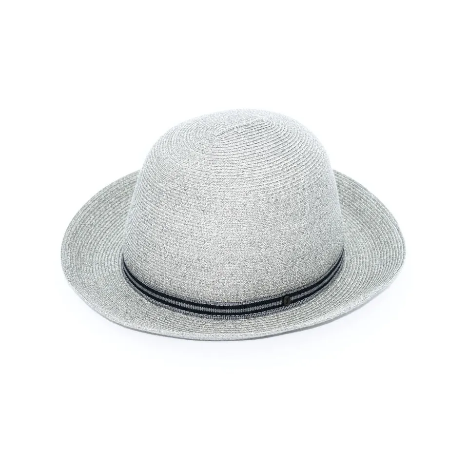 doria-1905-cappello-a-cupola-libera-in-treccia-di-papier-grigio image 1