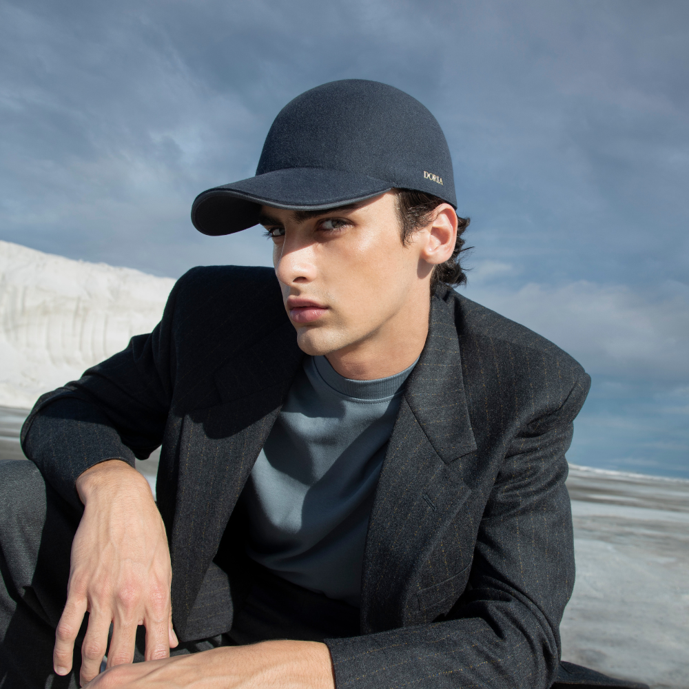 doria-1905-new-rider-baseball-cap-feltro-lana-fumo image 2