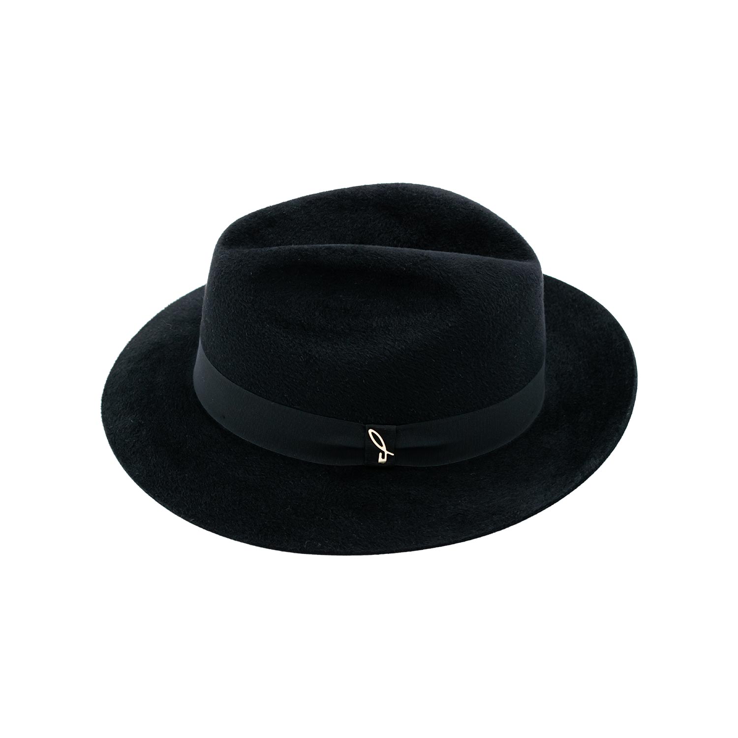 doria-1905-roberto-cappello-fedora-in-feltro-di-lapin-rasato-nero-2 image 2