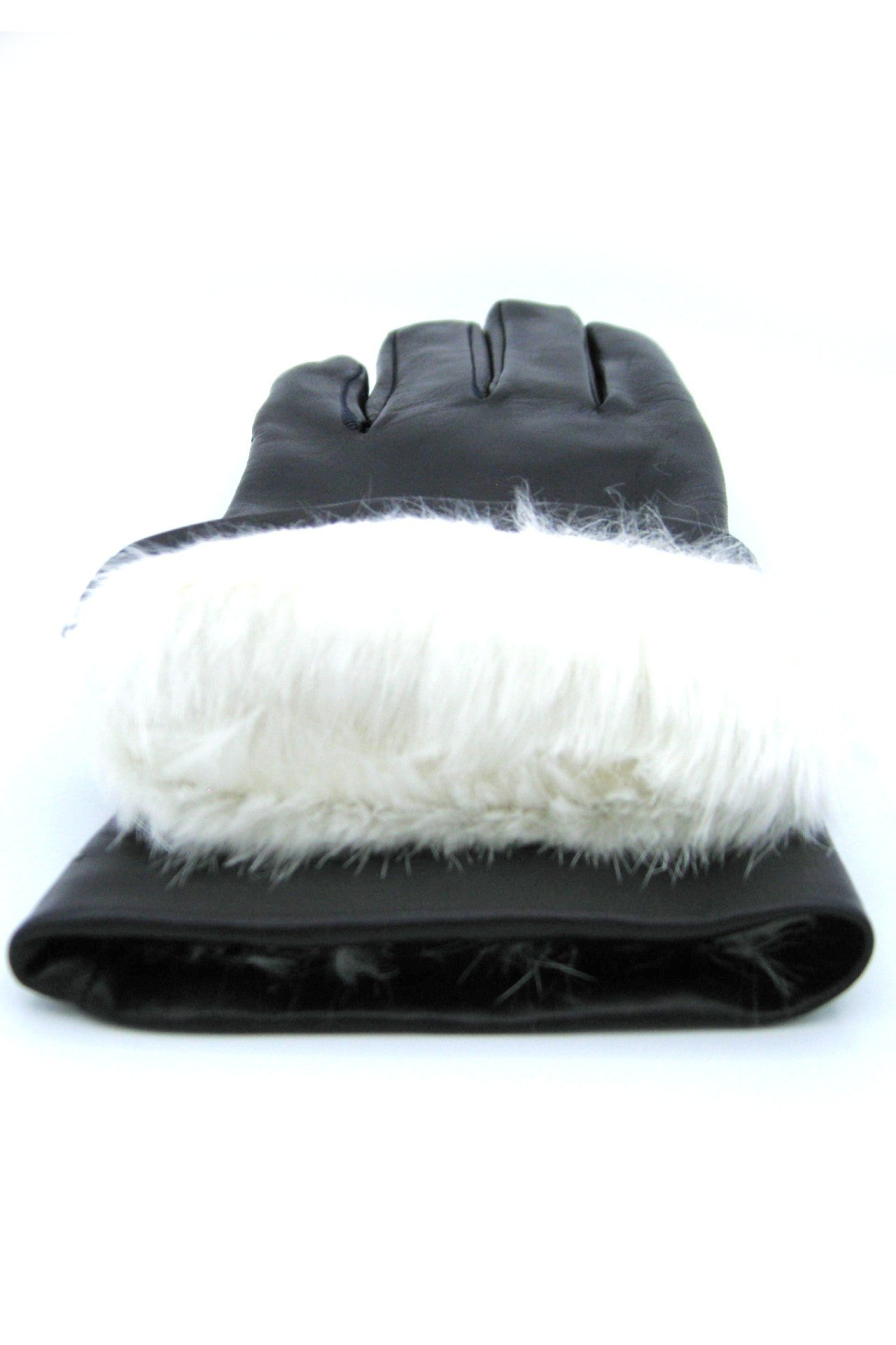 sermoneta-gloves-guanto-nappa-foderato-lapin-2bt-navy-classico-donna image 4