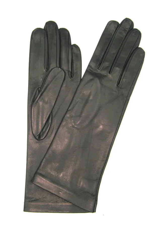 sermoneta-gloves-guanto-classico-donna-nappa-foderato-seta-4bt-nero image 1