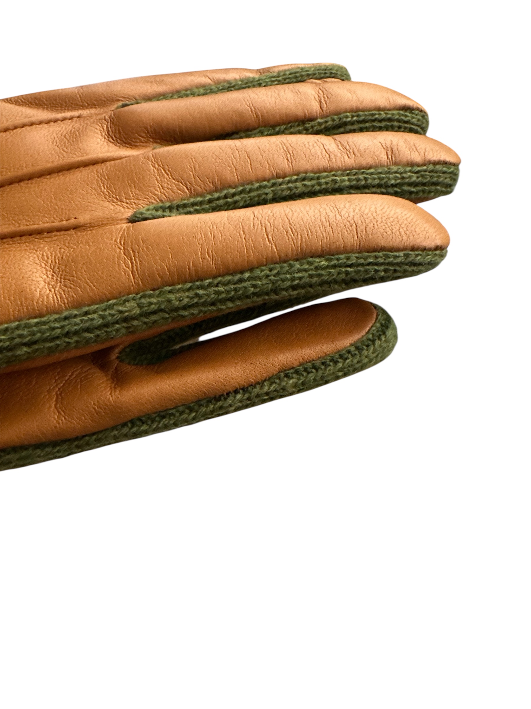 merola-gloves-guanti-in-pelle-nappa-con-profilo-in-lana-e-fodera-in-cashmere-oro image 2