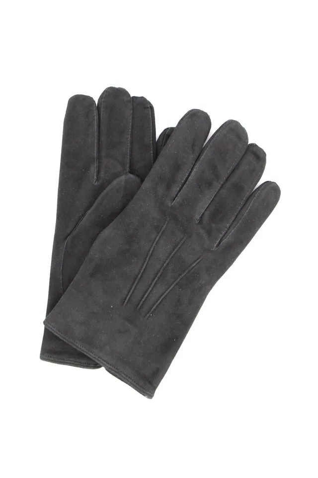 sermoneta-gloves-guanto-uomo-classico-2bt-in-pelle-scamosciata-con-fodera-in-cas image 1