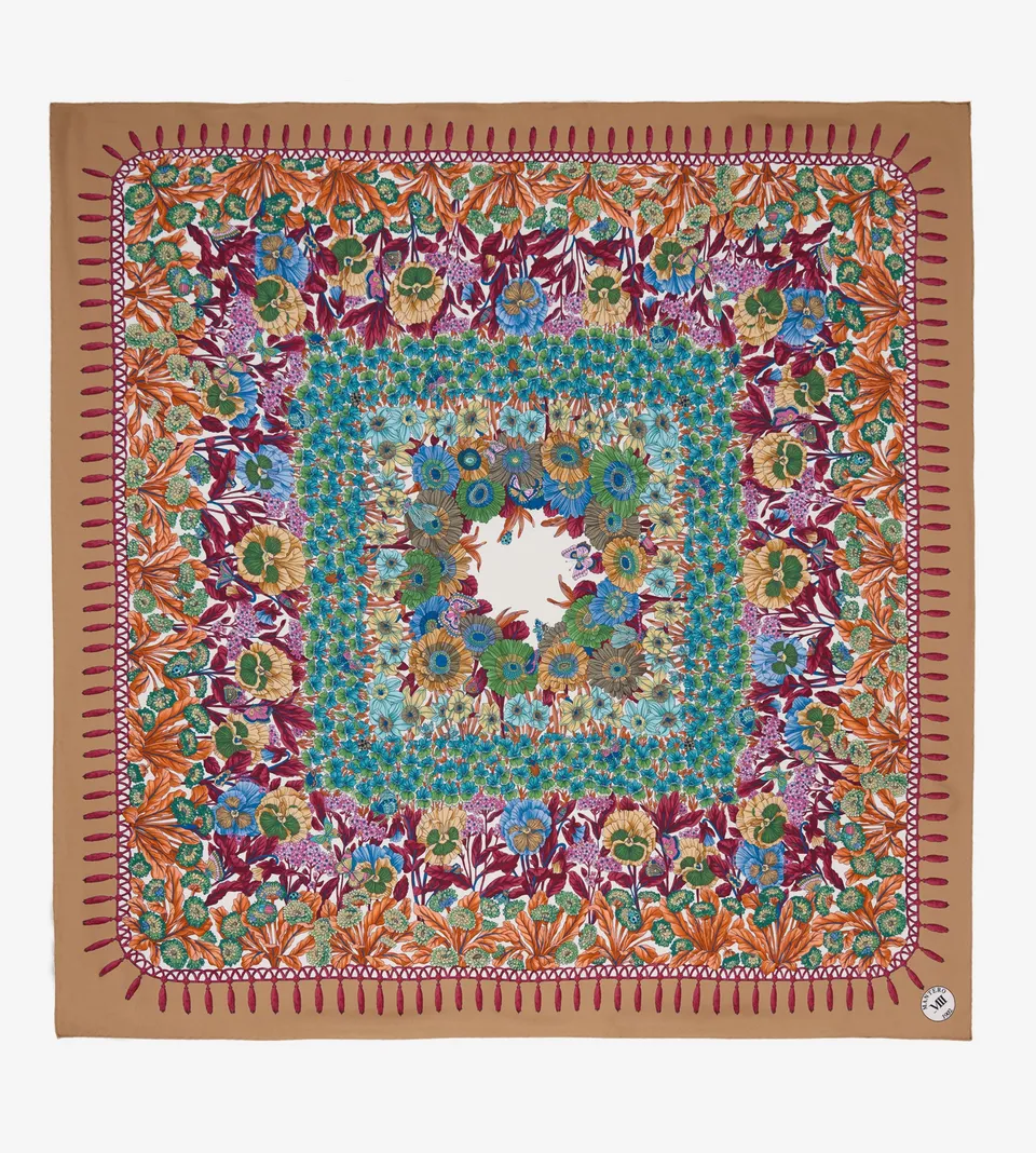 mantero-1902-archivio-n-60-wild-pansy-classic-carr-90x90-cm image 1