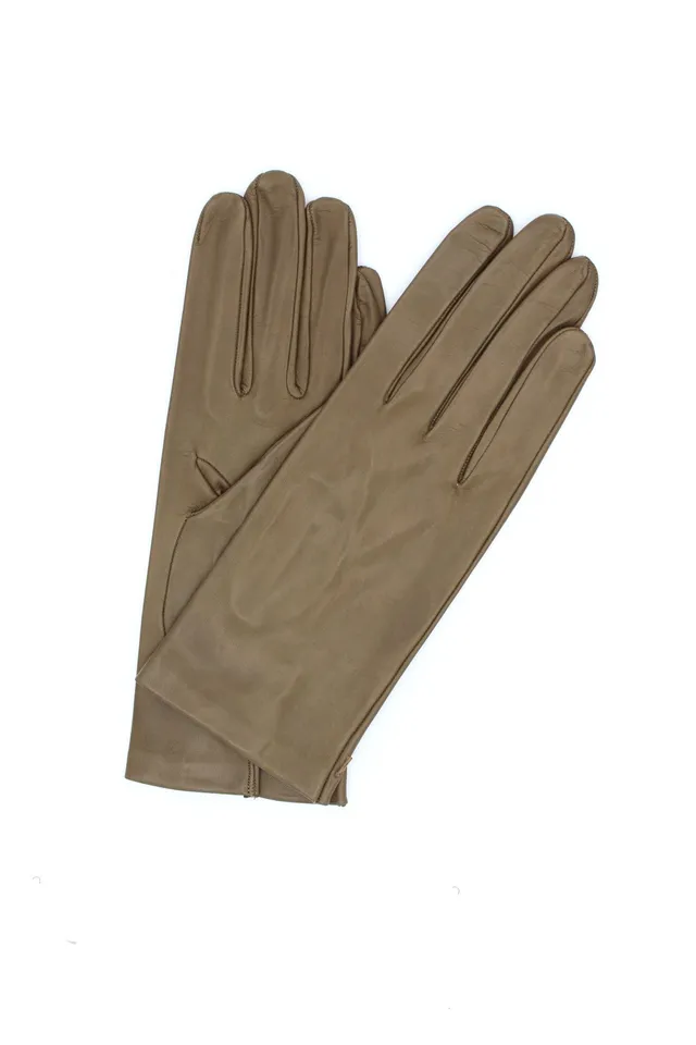 sermoneta-gloves-guanto-classico-2bt-in-nappa-sfoderato-lungo-al-polso-taupe image 1