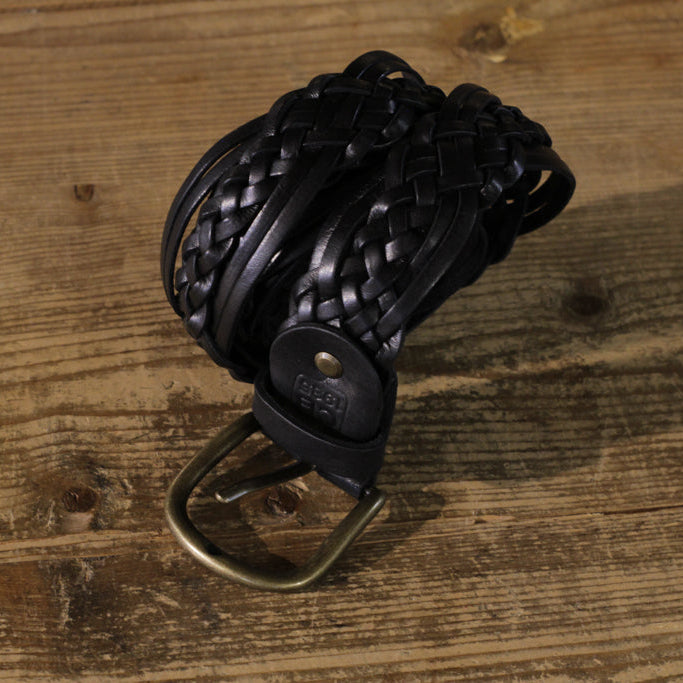 cintura-intrecciata-in-pelle-cappellificio-biellese-1935-breided-belt-a40 image 2