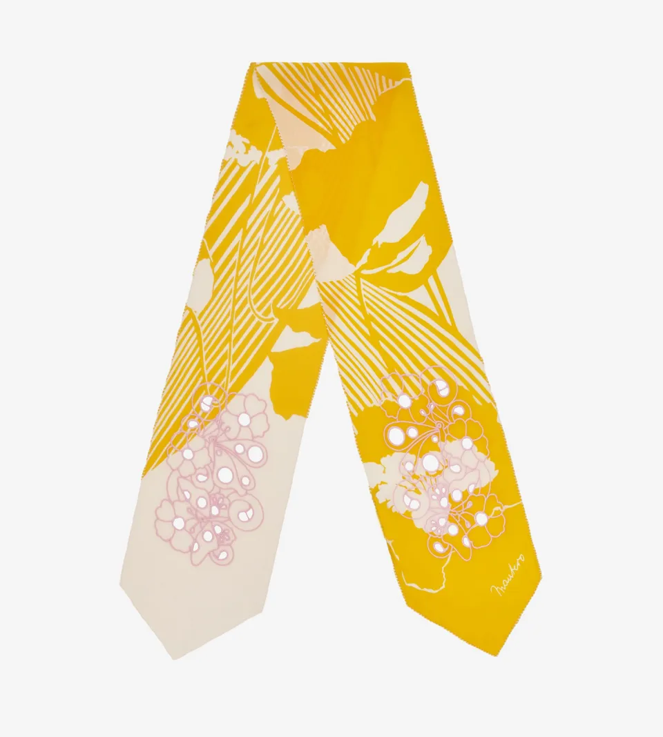 mantero-1902-muguet-bandeau-foulard-in-seta-con-ricamo-floreale-16x130-cm-made-i-2 image 1