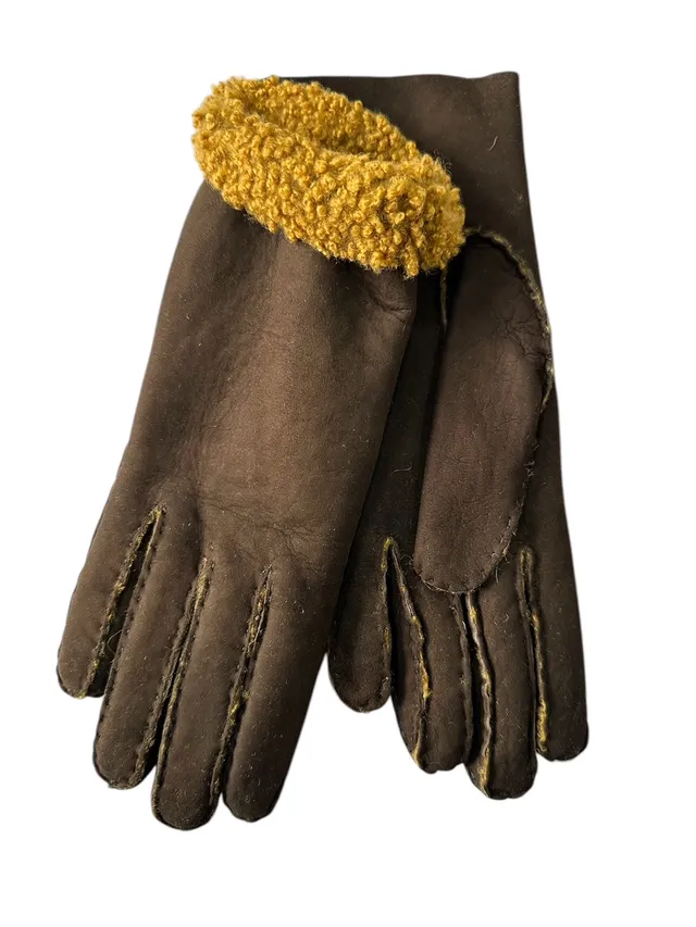 merola-gloves-guanti-in-pelle-shearling-cuciti-a-mano-made-in-italy-marrone-gial image 1