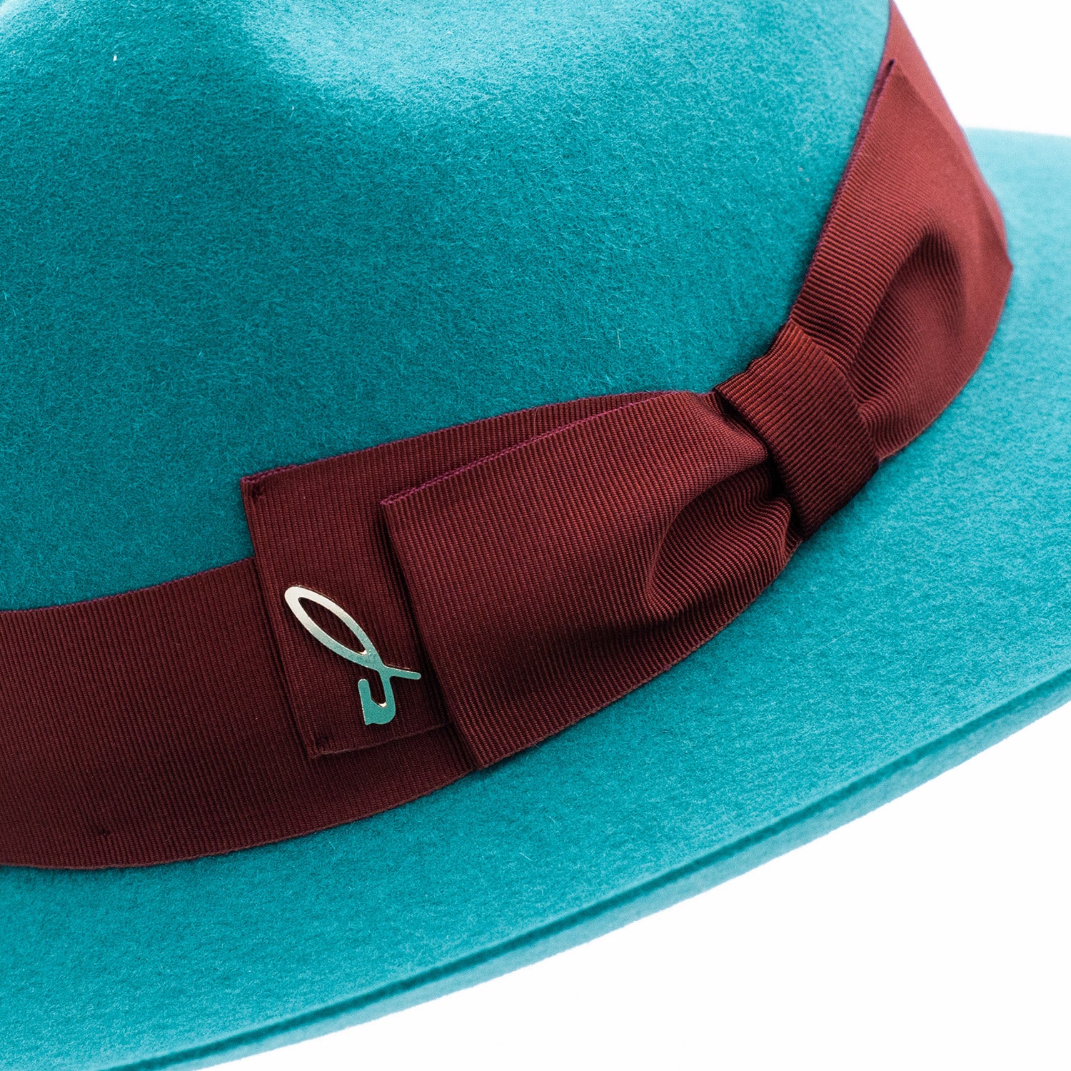 doria-1905-dalida-fedora-feltro-lapin-azzurro-cinta-borgogna image 4