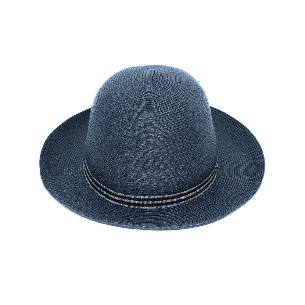 doria-1905-cappello-a-cupola-libera-in-treccia-di-papier-blu-notte image 2