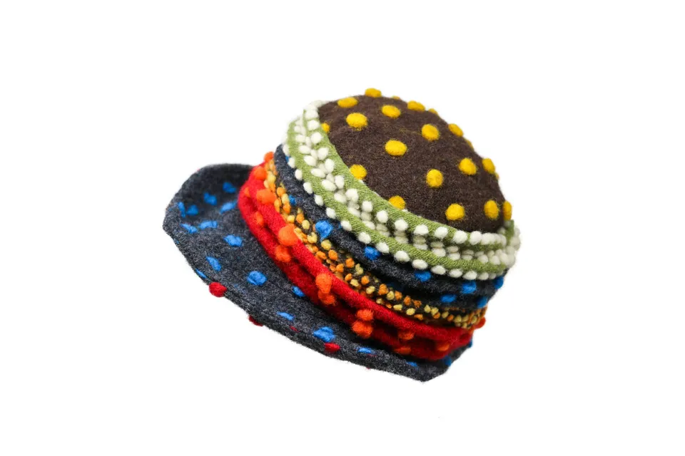 grevi-alpen-cloche-toque-in-lana-cotta-multicolor-cioccolatini image 1