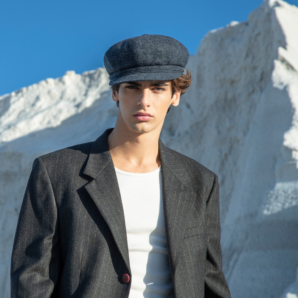 doria-1905-sailor-berretto-in-lana-lambswool-blu-denim image 2