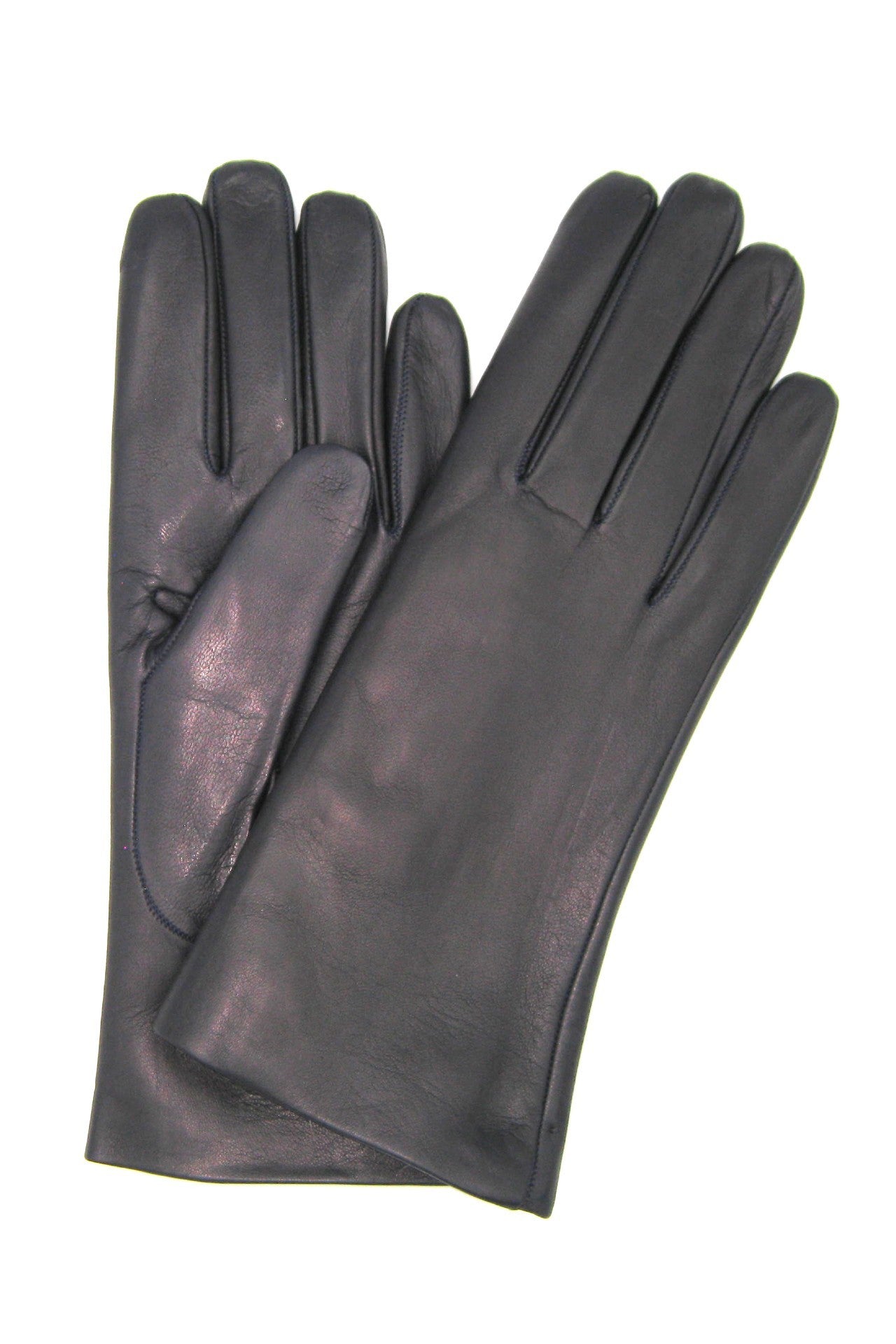 sermoneta-gloves-guanto-nappa-foderato-lapin-2bt-navy-classico-donna image 1