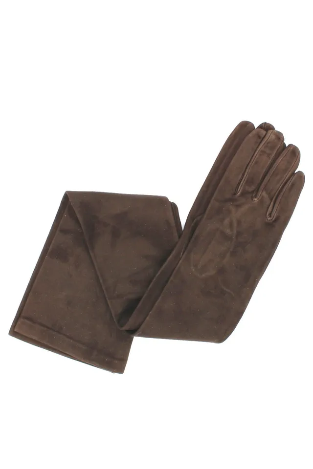 sermoneta-gloves-guanto-in-camoscio-foderato-in-seta-moro-lungo-oltre-il-gomito image 1