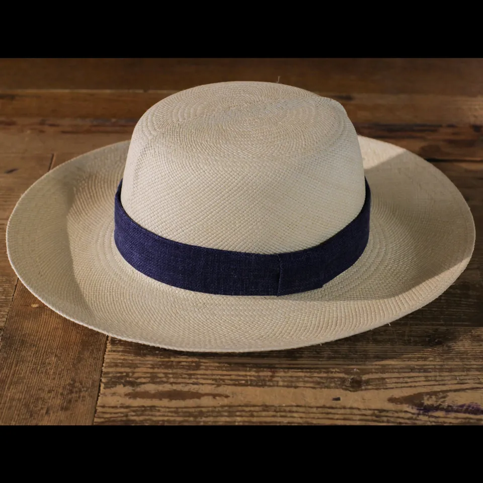 cappellificio-biellese-1935-genuine-safari-panama-dark-denim-linen image 1