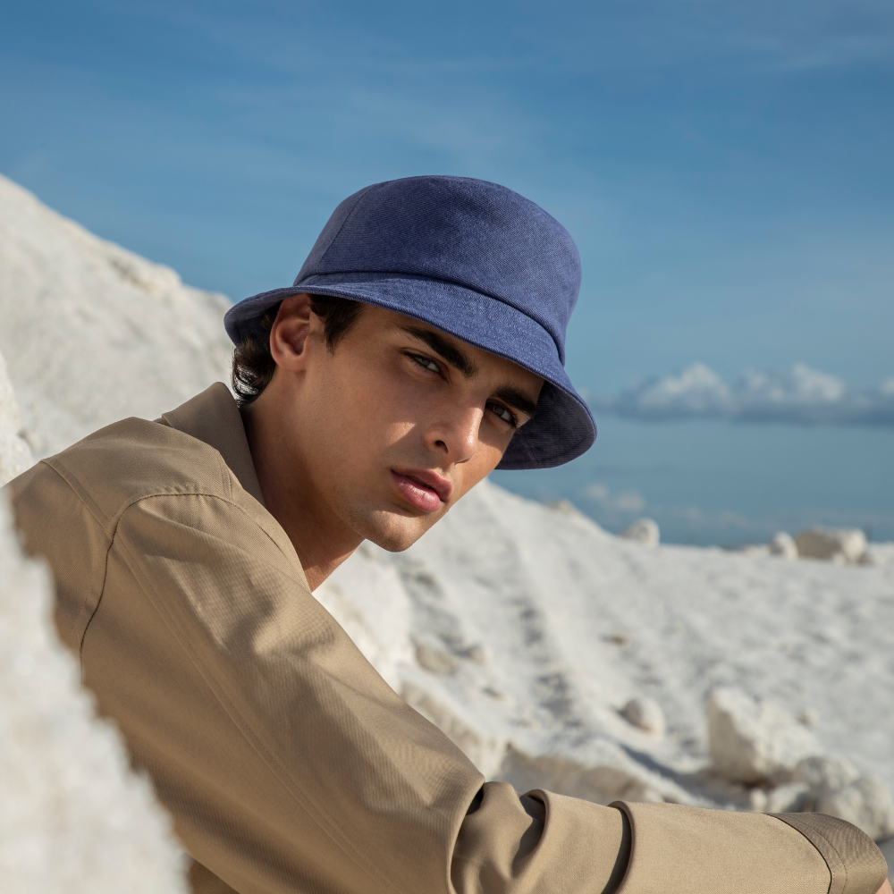 doria-1905-boris-cappello-bucket-denim-blu-tempesta image 2