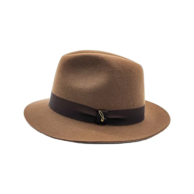 doria-1905-vittorio-cappello-fedora-in-feltro-di-lana-havana image 1