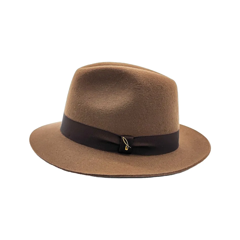 doria-1905-vittorio-cappello-fedora-in-feltro-di-lana-havana image 1