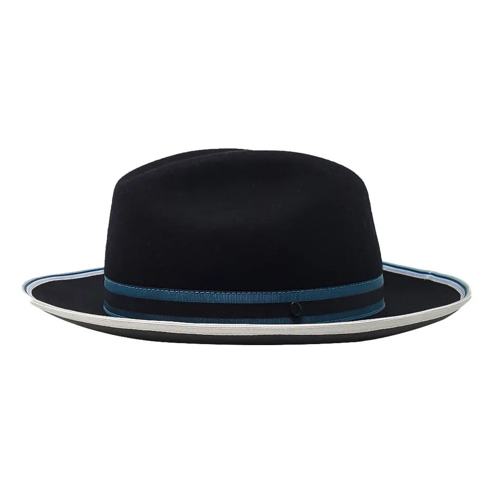 doria-1905-vittorio-cappello-fedora-in-feltro-reversibile-nero-grigio image 1