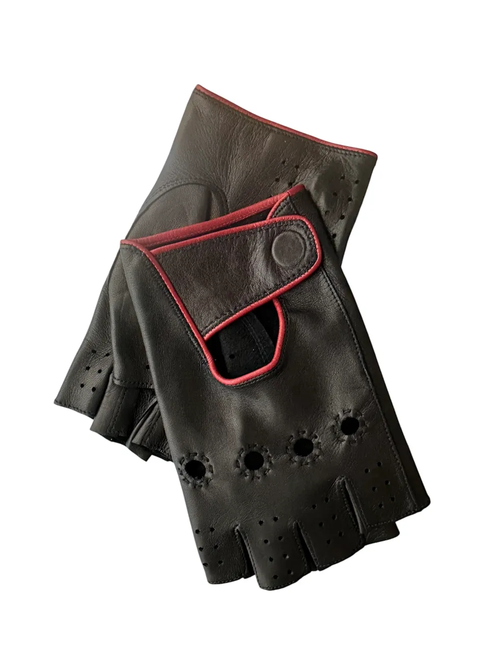 merola-gloves-guanti-da-guida-in-pelle-nappa-senza-dita-con-cinturino-magnetico image 1