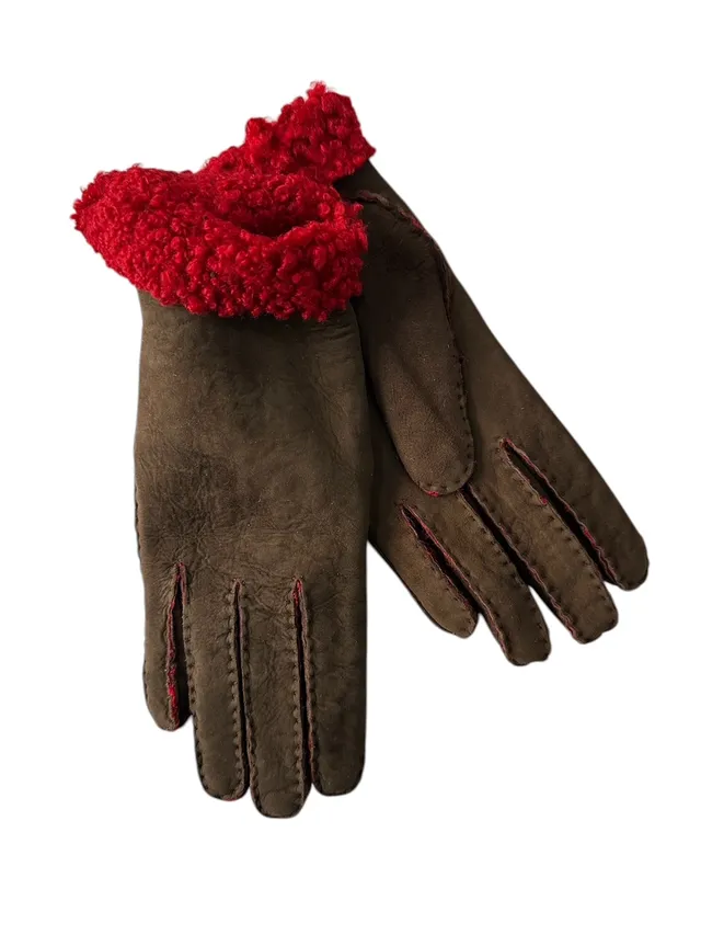 merola-gloves-guanti-in-shearling-cuciti-a-mano-made-in-italy-marrone-rosso image 1