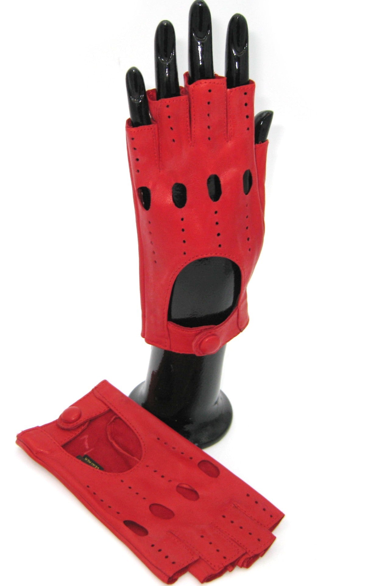 sermoneta-gloves-guanto-da-guida-sfoderato-1-2-dita-in-nappa-rosso image 4