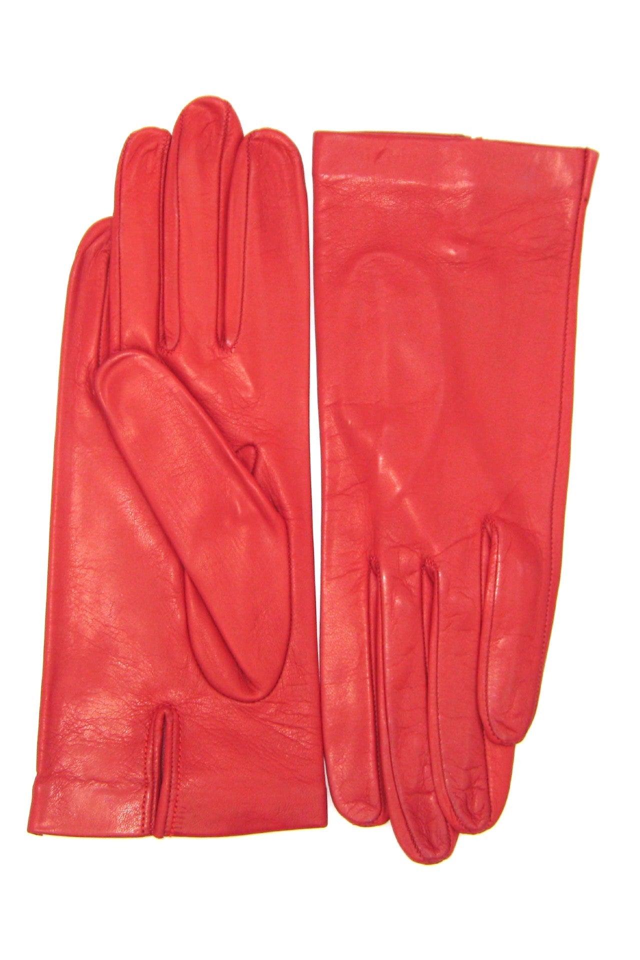 sermoneta-gloves-guanto-classico-da-donna-2bt-in-nappa-con-fodera-in-seta-rosso image 2