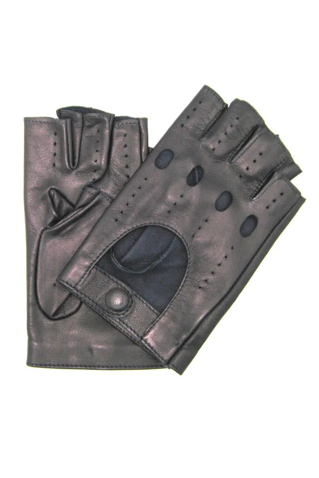 sermoneta-gloves-guanto-in-nappa-da-guida-mezze-dita-navy-da-uomo-donna image 1