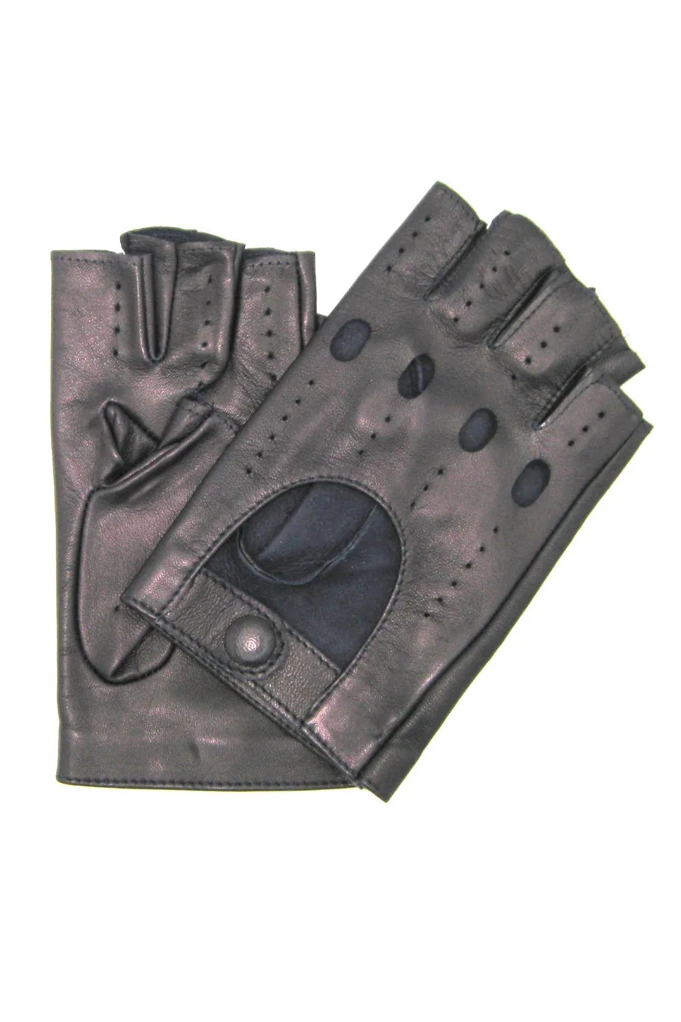 sermoneta-gloves-guanto-in-nappa-da-guida-mezze-dita-navy-da-uomo-donna image 1