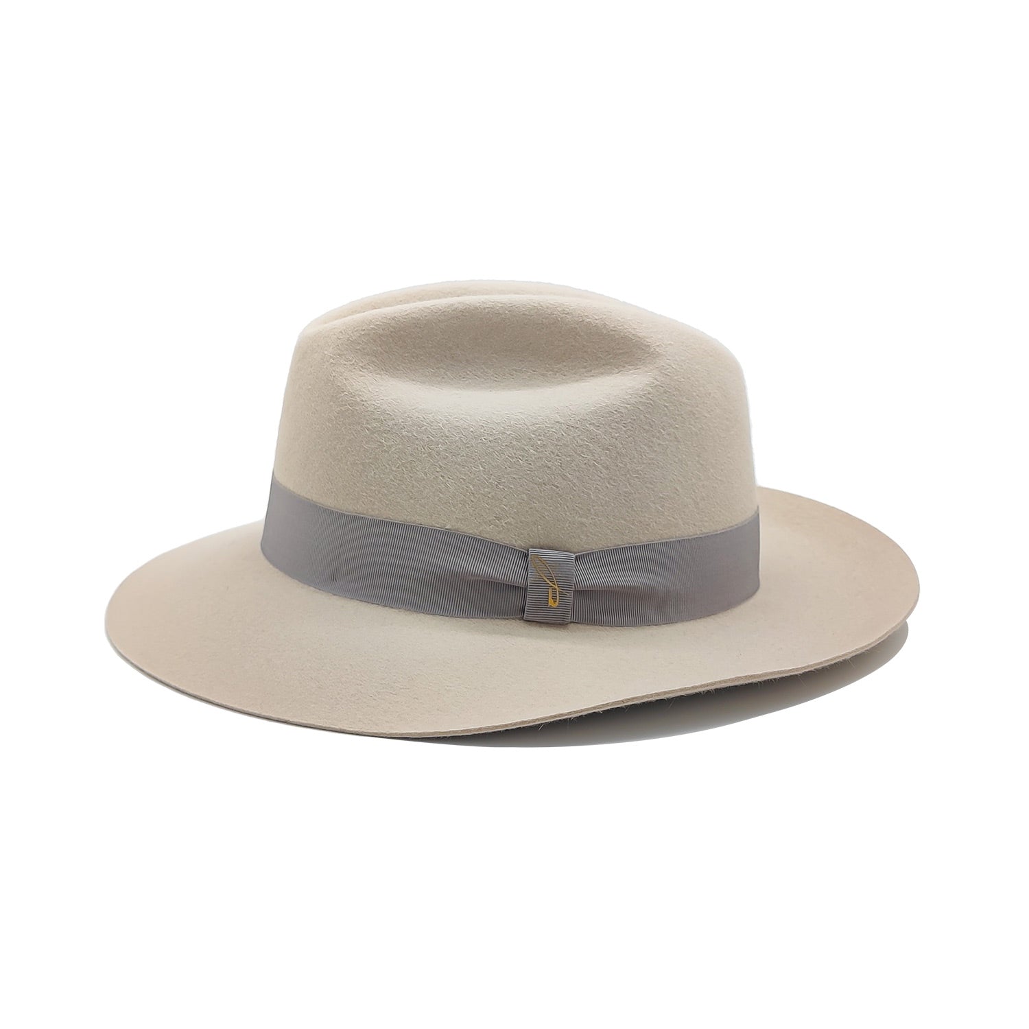 doria-1905-roberto-cappello-fedora-in-feltro-di-lapin-rasato-sabbia image 1