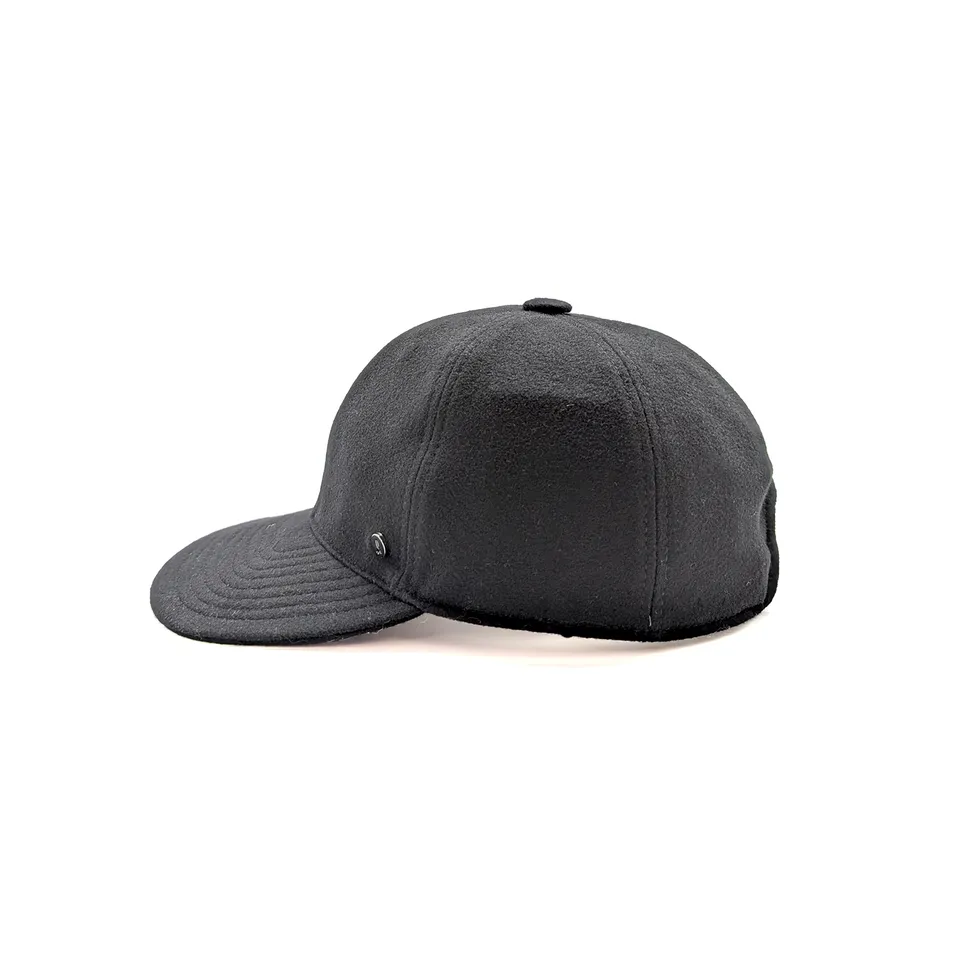 doria-1905-tender-berretto-baseball-arrotolabile-cashmere-nero image 1