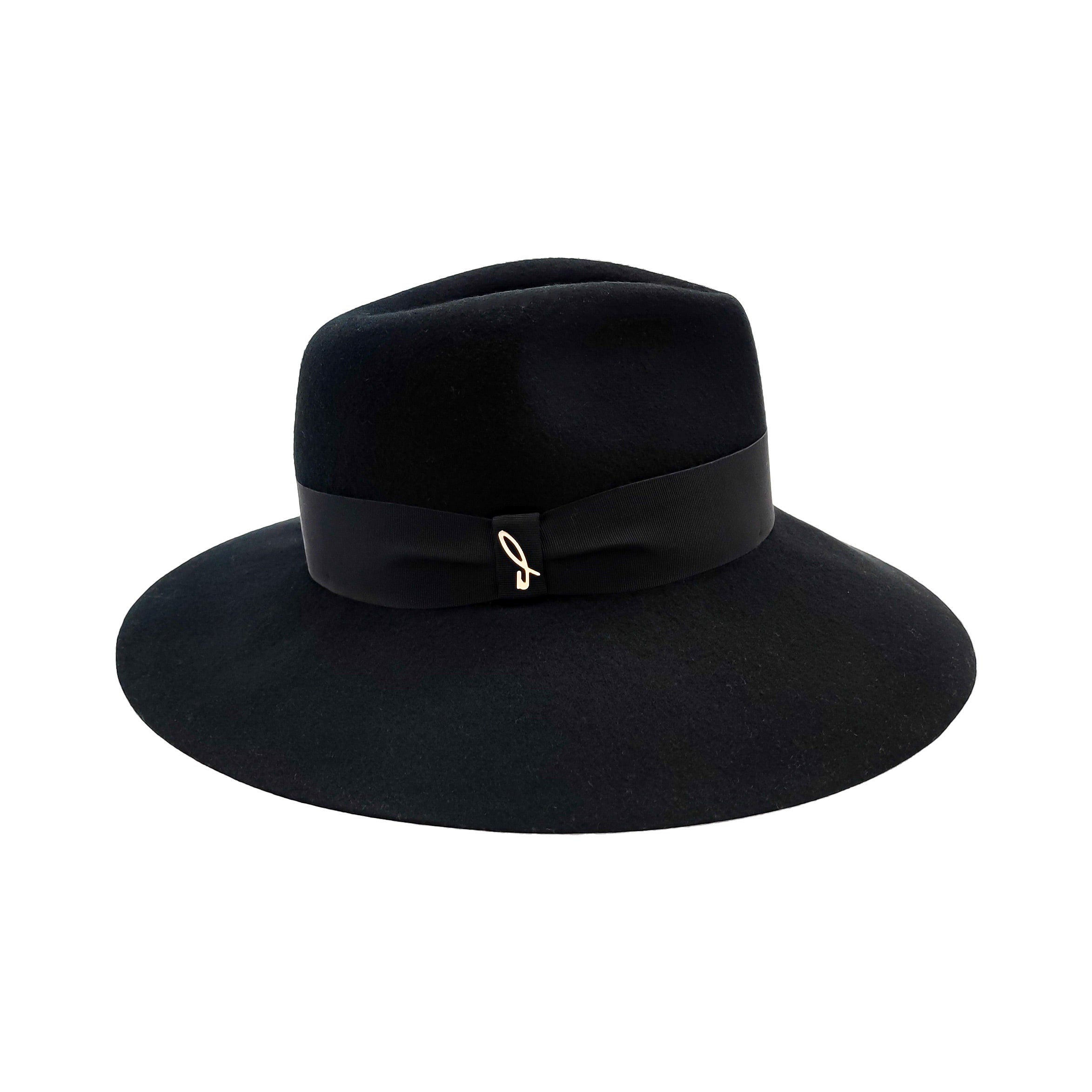 doria-1905-cappello-drop-tesa-larga-in-feltro-di-lana-nero image 1