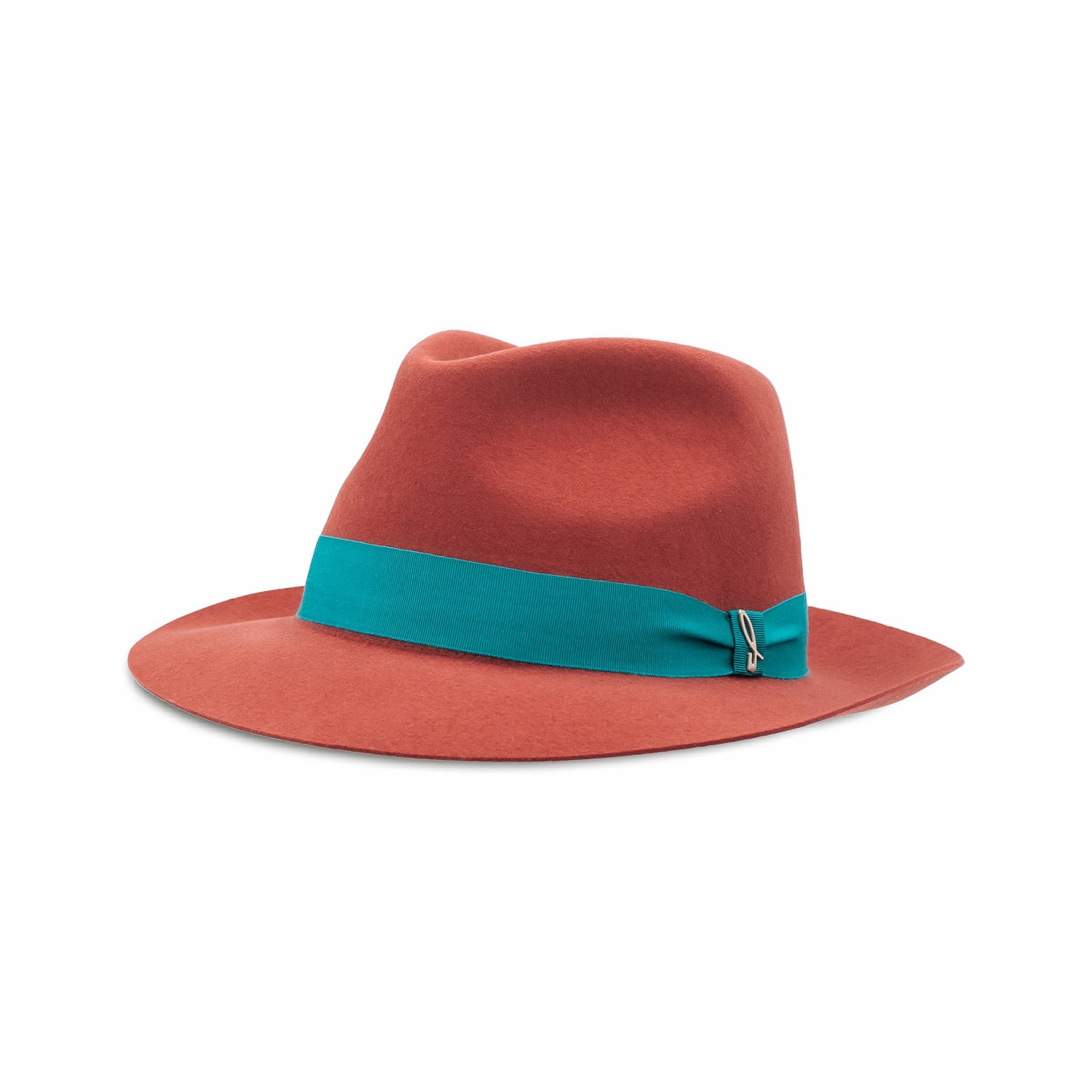 doria-1905-drop-cappello-in-feltro-di-lapin-rosso-corallo image 2