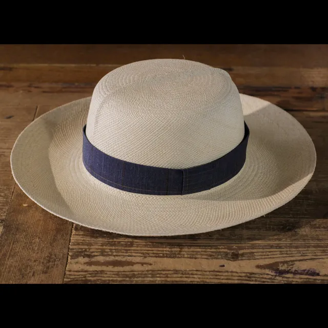 cappellificio-biellese-1935-genuine-safari-panama-grey-checkered image 1