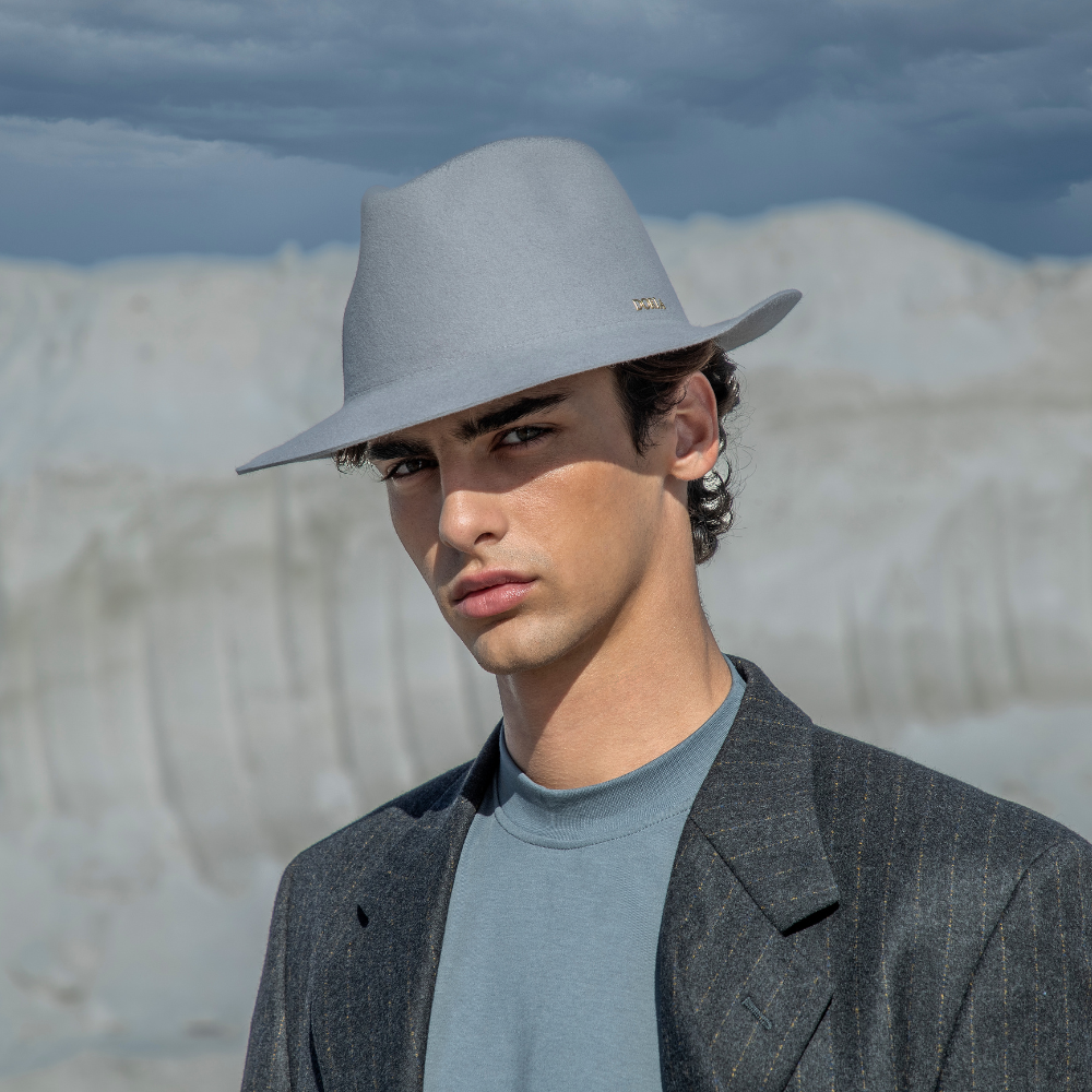 doria-1905-egeo-cappello-drop-in-feltro-lapin-color-perla image 2