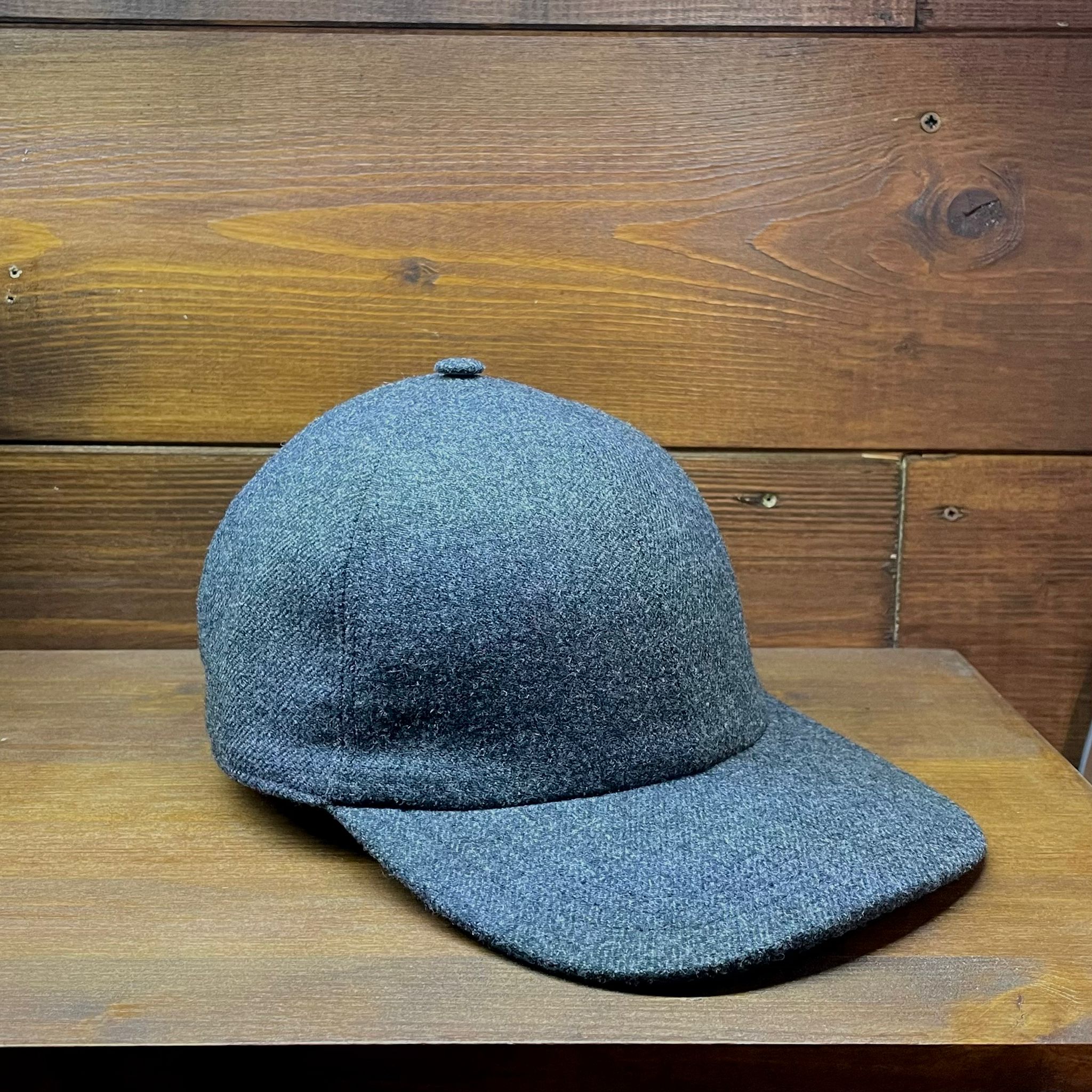 cappellificio-biellese-1935-berretto-da-baseball-grigio-scuro-in-lana image 2