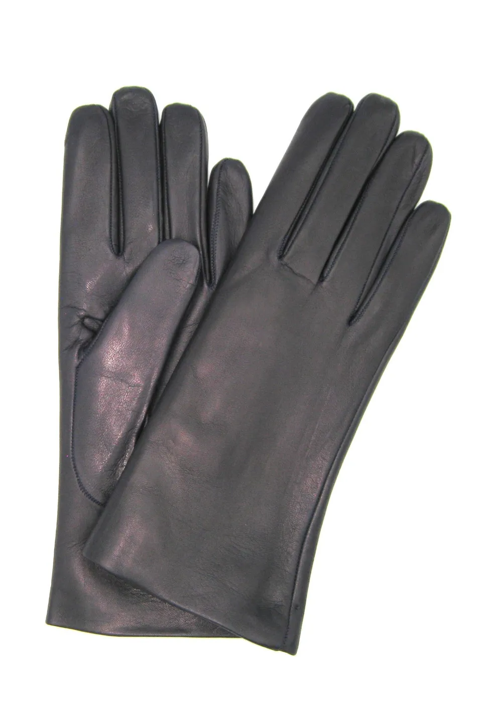 sermoneta-gloves-guanto-nappa-foderato-lapin-2bt-navy-classico-donna image 1