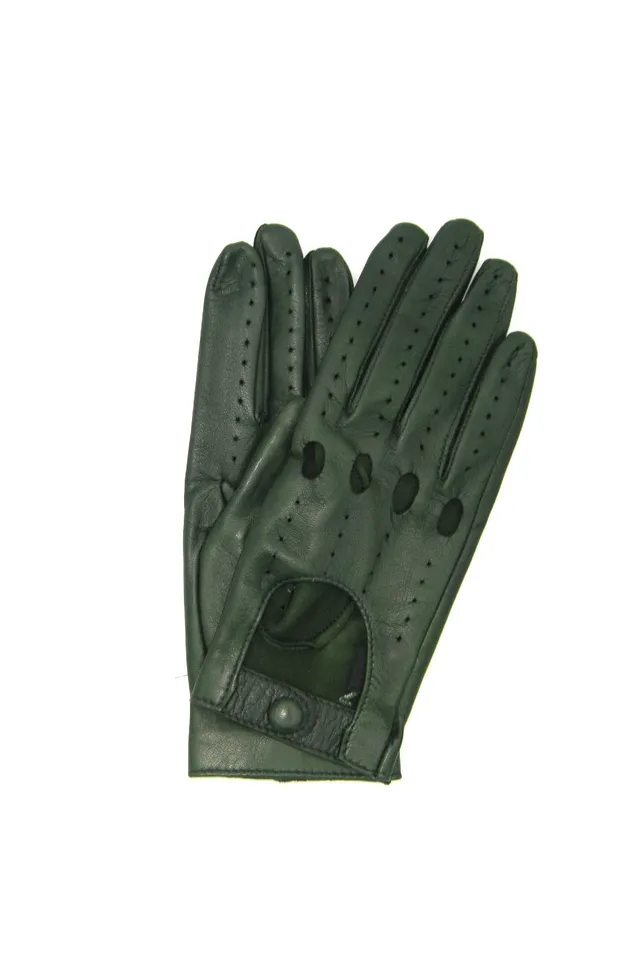 sermoneta-gloves-guanto-guida-sfoderato-dita-intere-verde-oliva-da-uomo-donna image 1