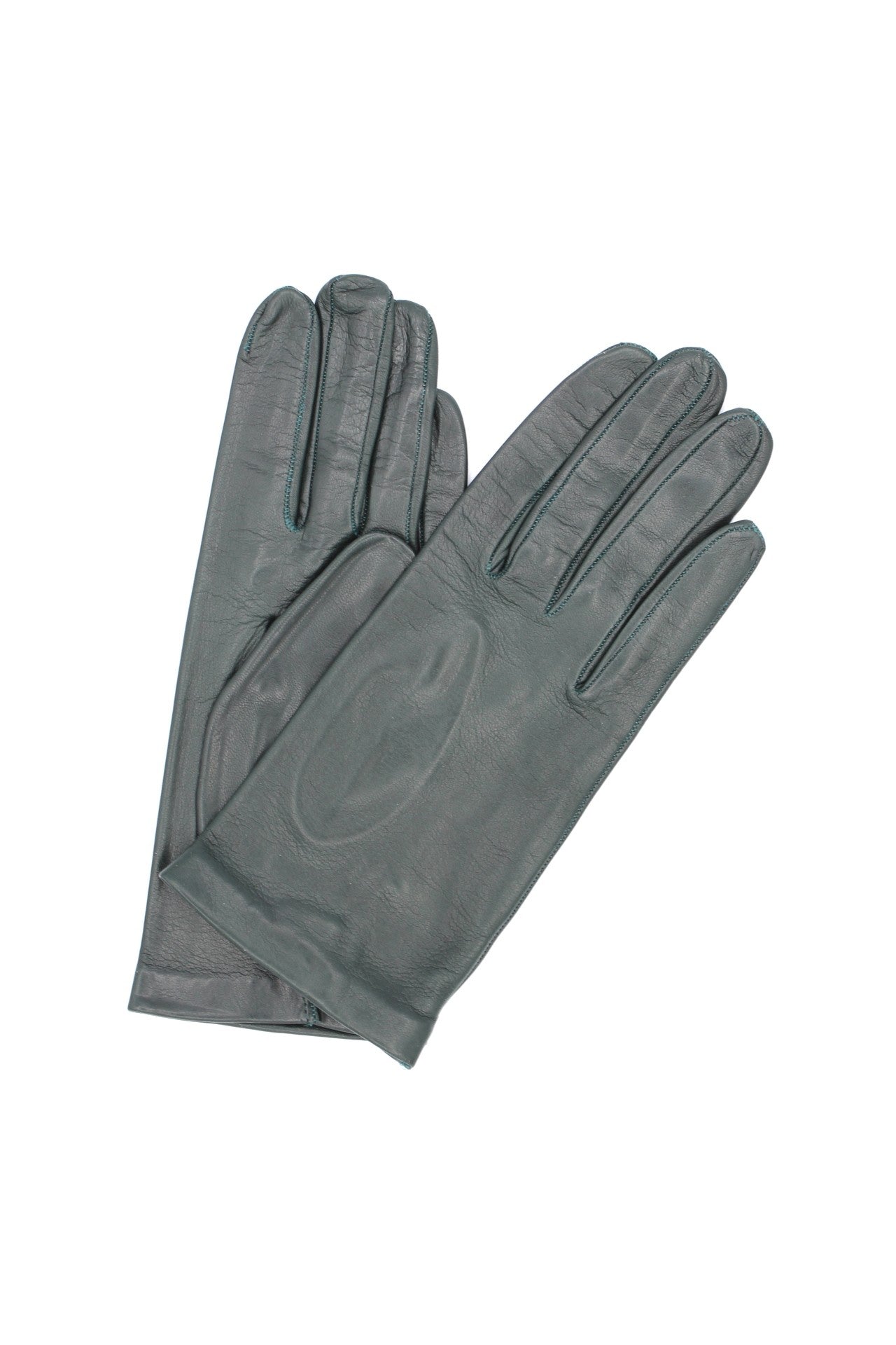 sermoneta-gloves-guanto-classico-donna-in-nappa-con-fodera-in-seta-verde-scuro image 1