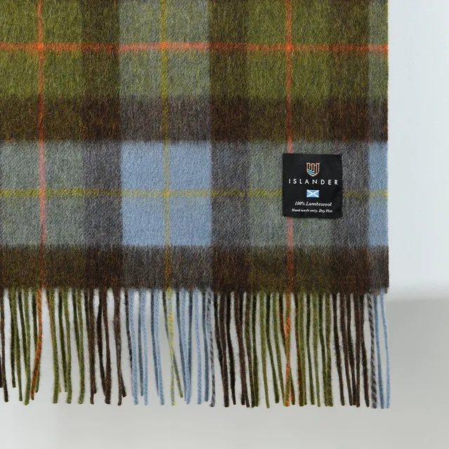 cappellificio-biellese-1935-lambswool-blanket-chestnut-blue-tartan image 1
