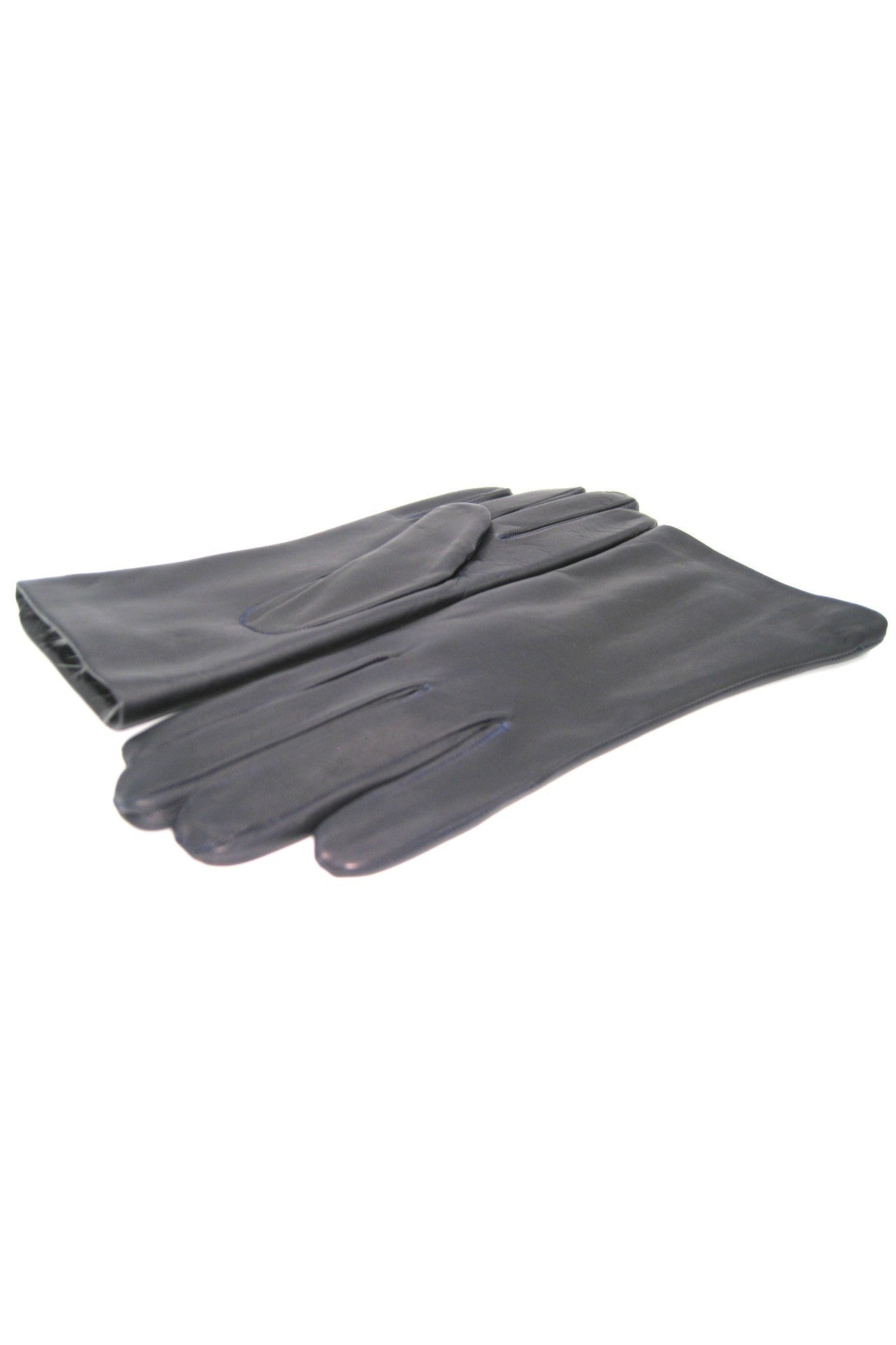 sermoneta-gloves-guanto-nappa-foderato-lapin-2bt-navy-classico-donna image 3