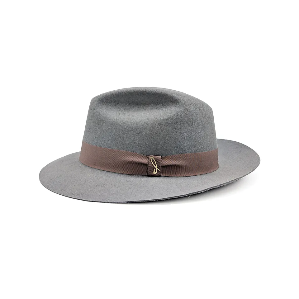 doria-1905-roberto-cappello-fedora-in-feltro-di-lapin-grigio image 1