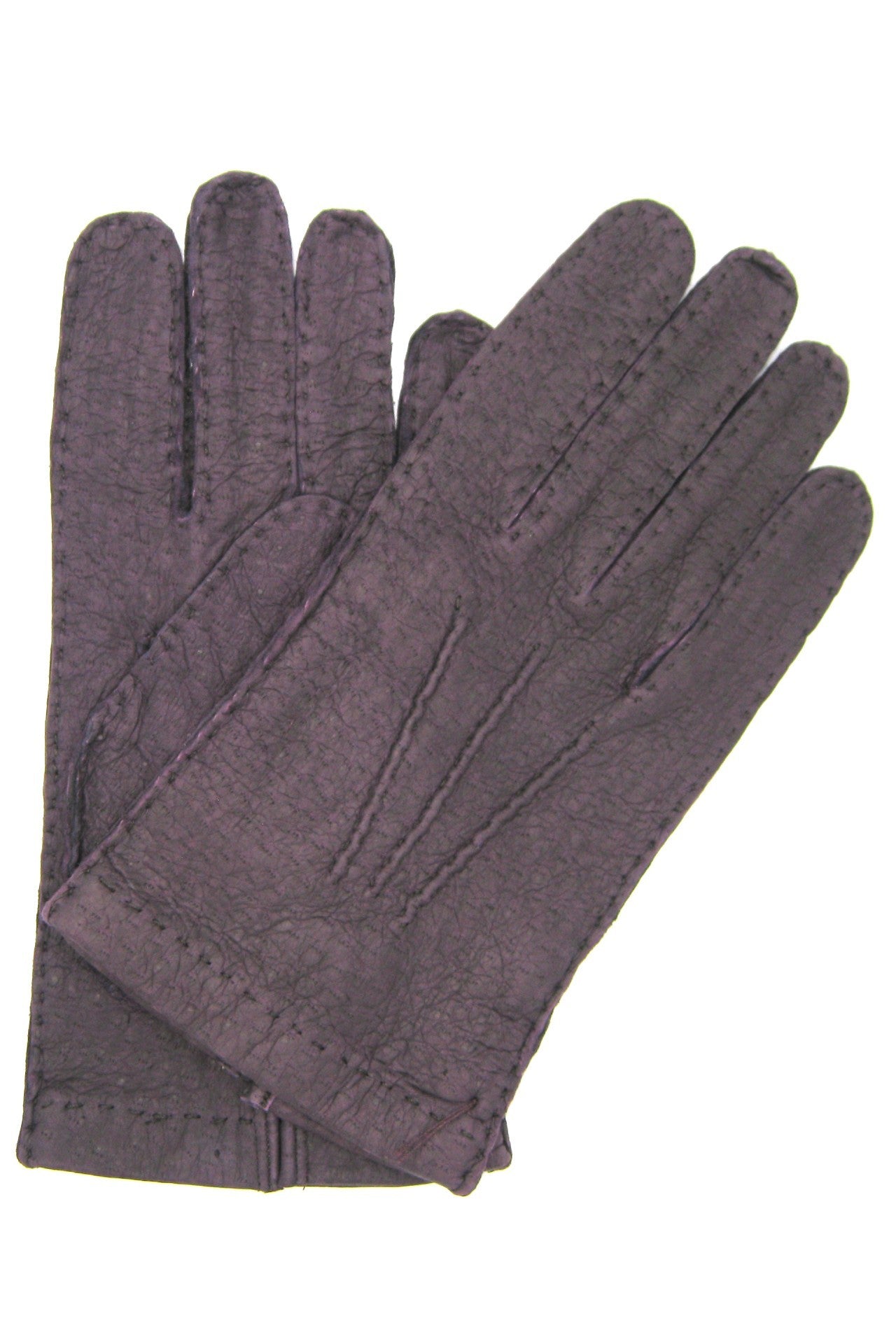 sermoneta-gloves-guanto-in-peccary-sfoderato-cucito-a-mano-viola-scuro image 1