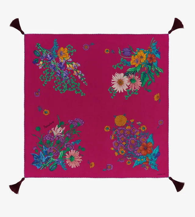 mantero-1902-flowers-euphoria-small-carr-67x67-cm-con-nappine image 1
