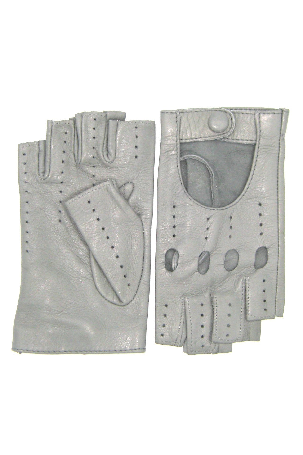 sermoneta-gloves-guanto-da-guida-sfoderato-1-2-dita-in-nappa-grigio-perla image 2