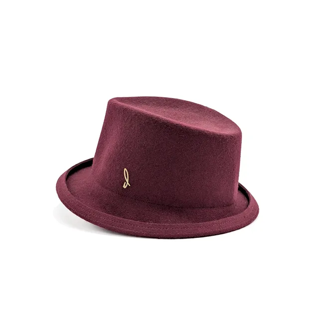 doria-1905-myra-cappello-bucket-in-feltro-di-lana-rosso-negroamaro image 1